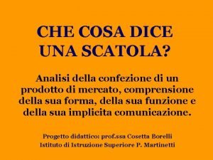 Confezione analisi grammaticale