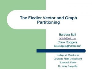 Fiedler vector graph partitioning