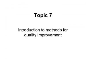 Focus pdca Focus pdca