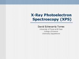 Xray photoelectron spectroscopy