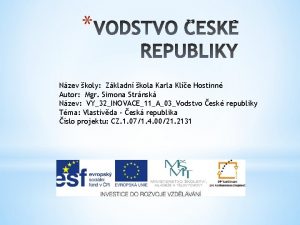 Nzev koly Zkladn kola Karla Kle Hostinn Autor