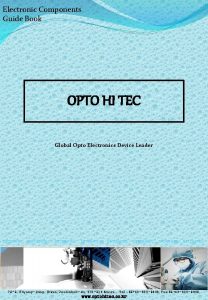 Electronic Components Guide Book OPTO HI TEC Global