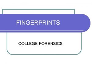 Fingerprint minutiae types