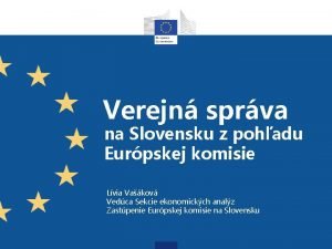 Verejn sprva na Slovensku z pohadu Eurpskej komisie