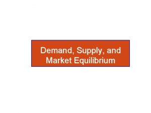 Input and output market