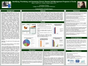 Identifying Prioritizing and Assessing Chronic Disease SelfManagement Programs