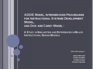 Addie model example lesson plan