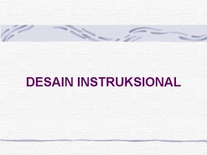 Contoh desain instruksional