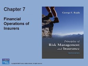 Chapter 7 Financial Operations of Insurers Copyright 2008