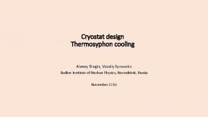 Thermosyphon cooling system design