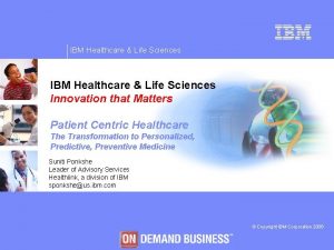 Ibm healthcare and life sciences