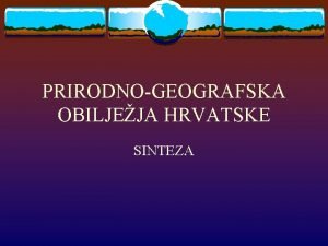 Obilježja tla nizinske hrvatske