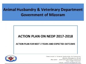 Animal Husbandry Veterinary Department Government of Mizoram ACTION