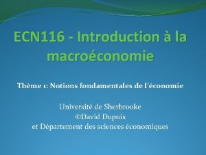 Cout de renonciation croissant Cout de renonciation croissant