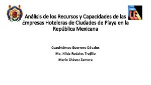 Recursos y capacidades