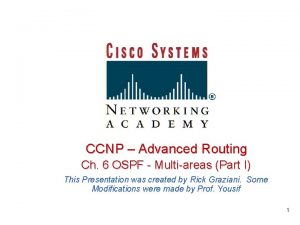 CCNP Advanced Routing Ch 6 OSPF Multiareas Part