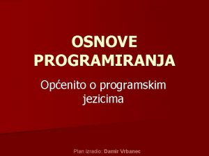 Program za programiranje