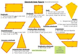 Geometriese figure tweedimensioneel Vierkant Reghoek 1 Al vier