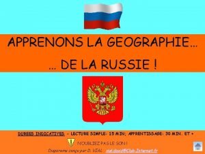 Russie geographie