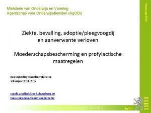 www agodi be Ministerie van Onderwijs en Vorming