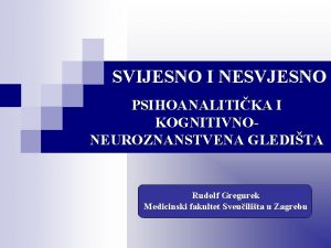 Svjesno ili svijesno