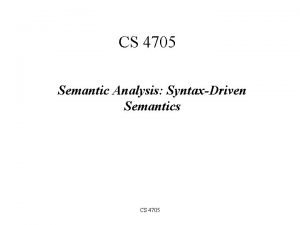 Semantic analysis definition