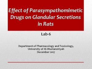 Parasympathetic drugs classification