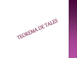 Teorema de tales exemplos