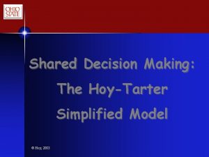 Hoy and tarter decision making model