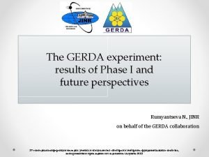 Double betadecay The GERDA experiment is an ultralow