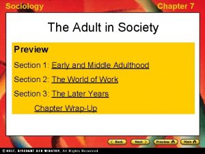 The adult in society