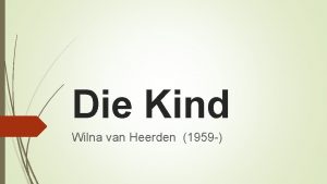 Die kind wilna van heerden notes in english