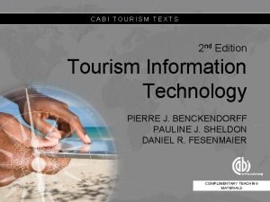 Tourism information technology