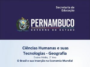 Cincias Humanas e suas Tecnologias Geografia Ensino Mdio