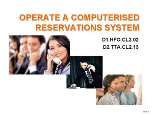 Computerised reservation system