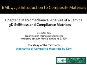 EML 4230 Introduction to Composite Materials Chapter 2