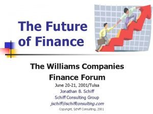 The Future of Finance The Williams Companies Finance