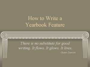 How to write a copy for yearbook