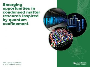 Emerging opportunities in condensed matter research inspired by