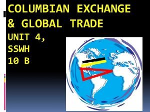 COLUMBIAN EXCHANGE GLOBAL TRADE UNIT 4 SSWH 10