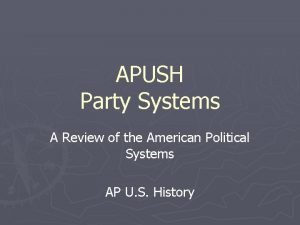 Fourth party system apush
