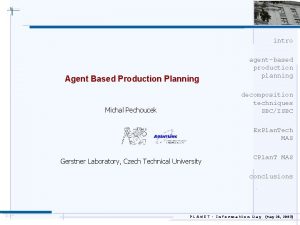 intro Agent Based Production Planning agentbased production planning