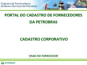 Petrobras cadastro de fornecedores