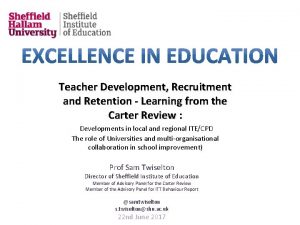 Teacher Development Recruitment and Retention Learning from the