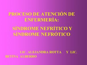 Sindrome nefrotico impuro