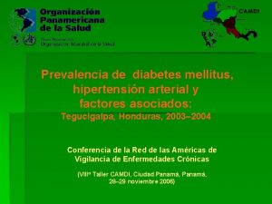 Prevalencia de diabetes mellitus hipertensin arterial y factores