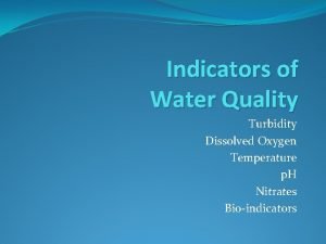 Dissolved oxygen in water Dissolved oxygen in water