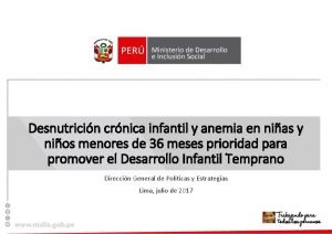 Desnutricin crnica infantil y anemia en nias y