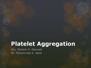 Platelet aggregation test