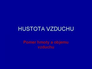 Vzduch hustota Vzduch hustota